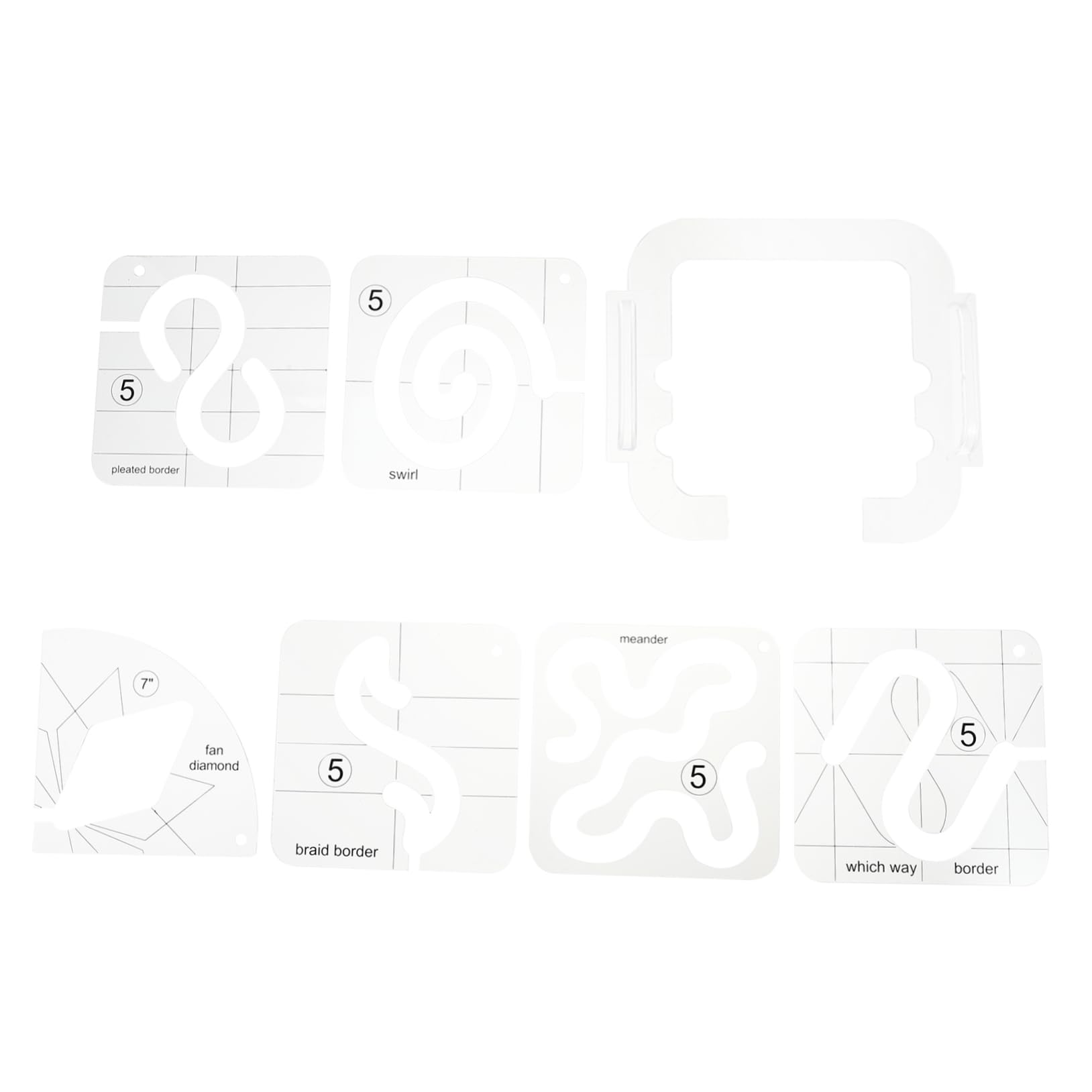 Housoutil 7 Piezas Plantilla de Costura Acrílica para Patchwork y Manualidades de Patronaje Diy con para Costura y Acolchado