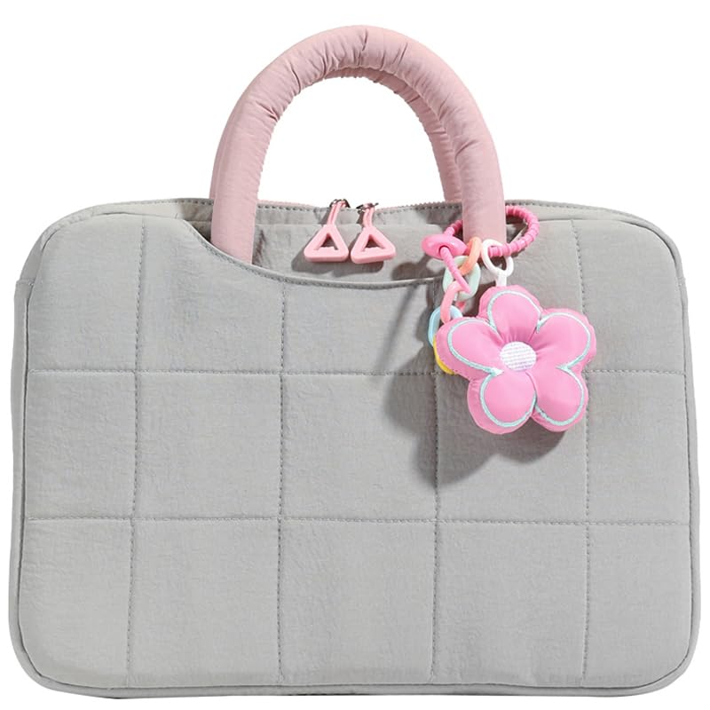 Checkerboard Laptop Sleeve 13.78 Inch, Nylon Padded Computer Bag with Stylish Design – Lightweight Tablet Case for/Work/Travel, Women’s Fashionable Carryall