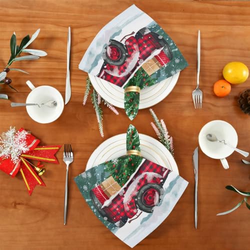 Set de 6 servilletas de tela de Navidad multicolor miniatura 5