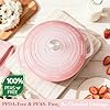 Umite Chef 6QT Enameled Cast Iron Dutch Oven with Lid, Versatile Heavy-Duty Cookware Pot for Baking Bread, Braising, Soups & Stews, Oven & Stovetop Safe with Heat Resistant Gloves(Pink) #2