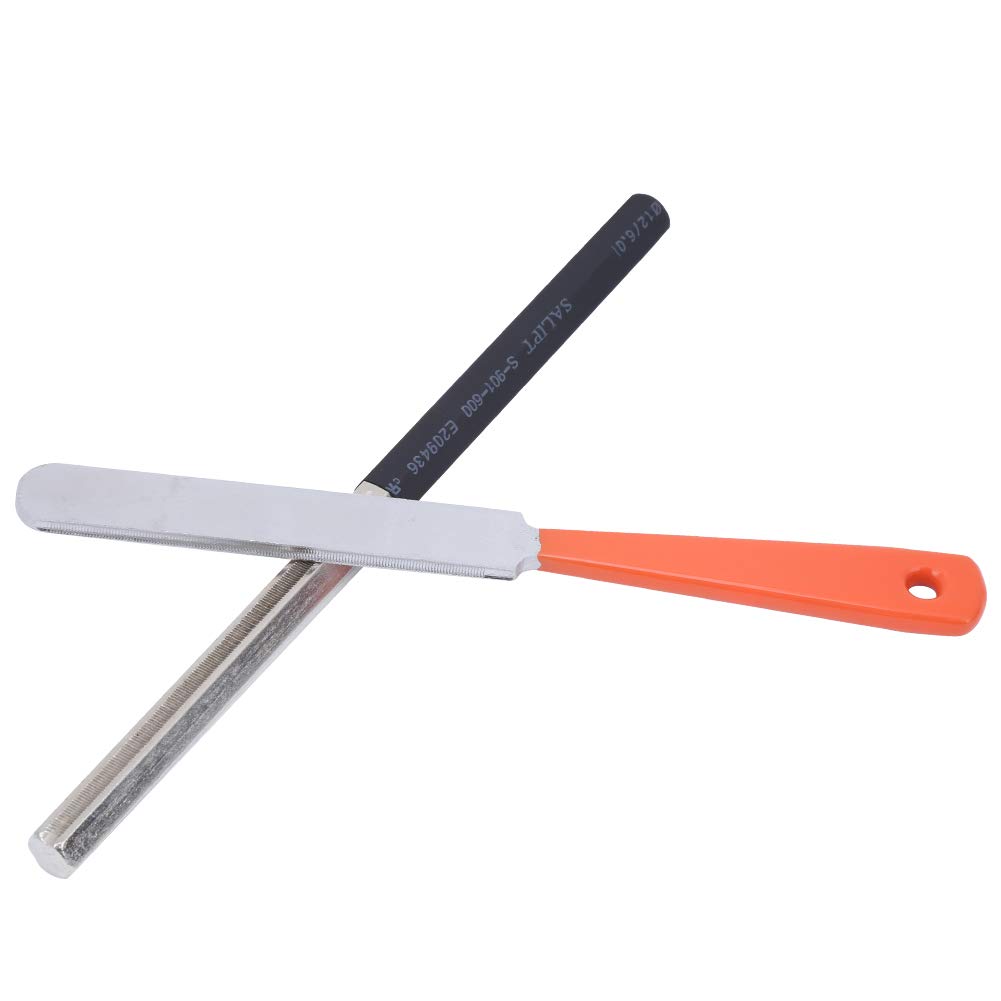 Fichier de pansement de frettes de guitare 2 pièces outils de réparation de frettes en acier inoxydable avec poignée en caoutchouc pour instruments à cordes ukulélé