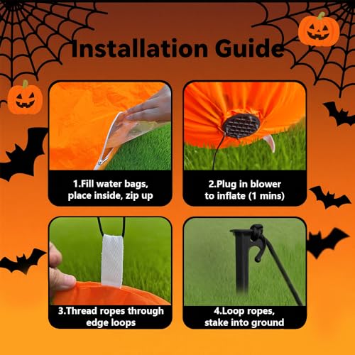 GARIG Halloween Inflatables Outdoor Decorations Lawn Holiday (7.2FT Ghost Pumpkin) - image 7
