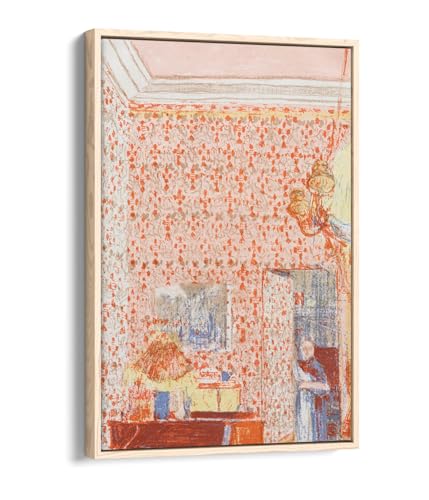 Tableau Edouard Vuillard avec cadre en chêne clair, une toile d'art élégante de 50x75 cm