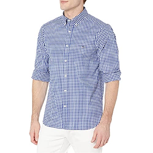 vineyard vines Men's Classic Fit Gingham Shirt in Stretch Cotton, Ocean Reef, Small