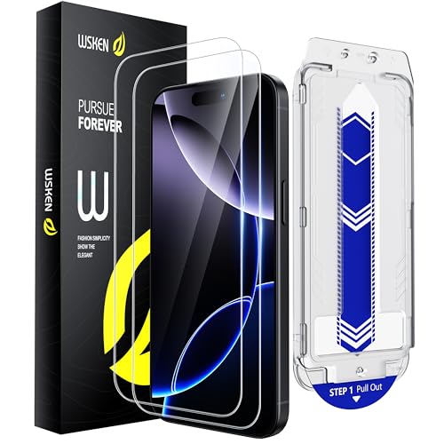WSKEN iPhone 17e/16e ガラスフィルム 2枚セット 自動除塵 貼り付け枠付き
