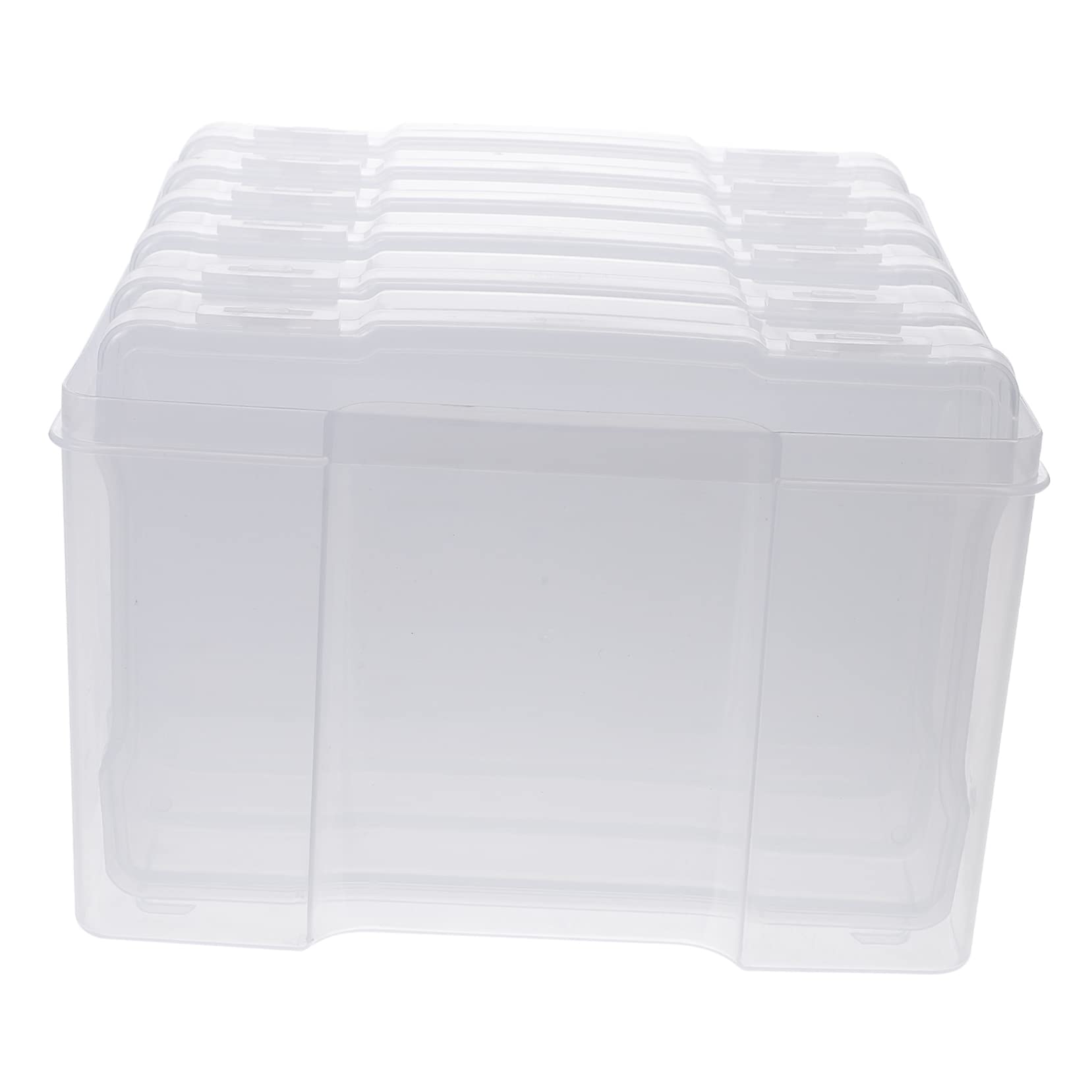 Boîte de rangement pour cartes 13x18 cm transparente et légère avec séparateurs