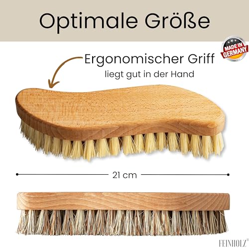 Schuhbürste aus Feinholz im 2er Set mit Naturborsten