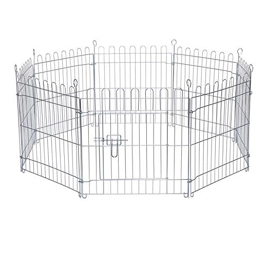 lionto Parque Jaula para Mascotas pequeñas recinto Plegable con Puerta, (M) 59x58 cm