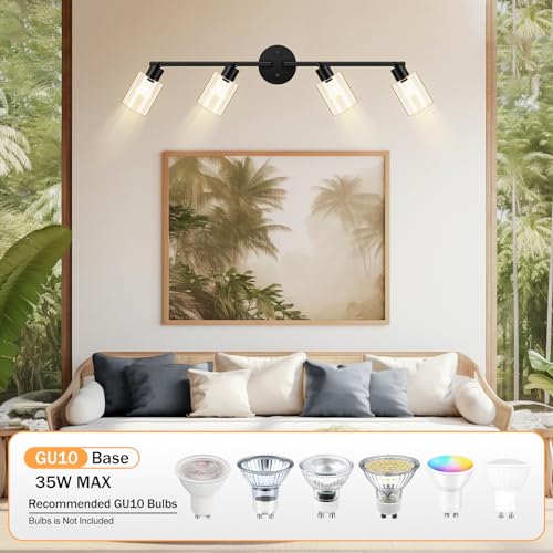 Boostarea4lightledtracklightglasslightshadetracklightingkits4waymodernceilingspotlightsforkitchendiningroombedroomhallwayflexiblyrotatablelightheadblacknotgu10bulb  Urban Country Home Decor Boostarea 4 light led track lightglass lightshade track lighting kits4 way modern ceiling spot lights for kitchendining roombedroomhallwayflexibly rotatable light headblacknot gu10 bulb  urban country home decor