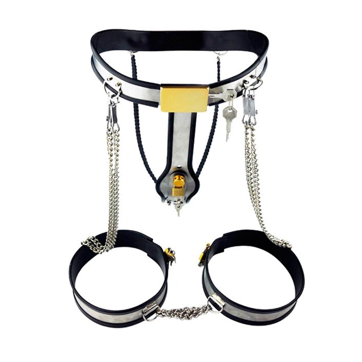 AAKOMA Dispositifs de ceinture de chasteté en acier inoxydable pour femmes