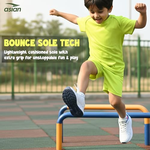 Image of ASIAN Boy's ADVENTURE-03-KIDS Sport Running & Walking Shoes with Ultra Bounce Technology Lightweight Synthetic Upper EVA Outsole Casual Lace-Up Shoes for Kid's & Boy's