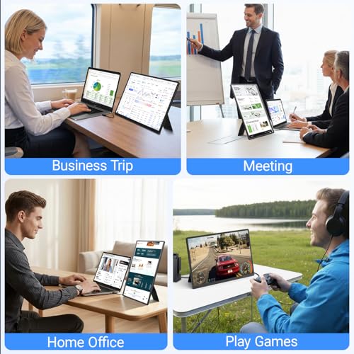 Image of Laptop Screen Extender, 16.1 inch FHD 1080P Laptop Monitor Extender, Ultra-Thin Portable Monitor for Laptop with USB-C /HDMI Port, Plug & Play for Windows /Mac /Android /Switch /PS5 /Chrome