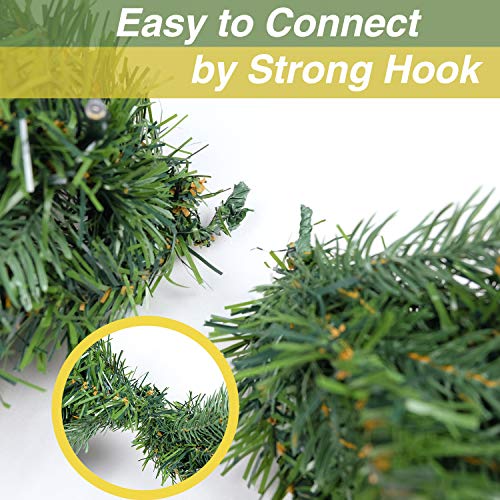 Homekaren G1002A(0.34) Christmas Garland 9 Ft By 12 Inch Prelit Fraser Fir Xmas Garland thumb #6