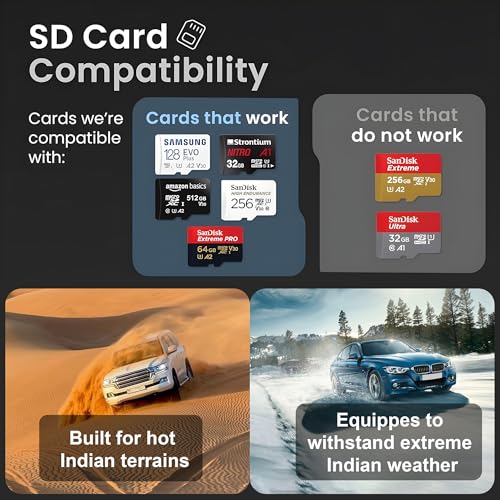 Image of TEXUM TDC-25 4K Dash Camera, Ultra HD Resolution, WiFi Connectivity, Automatic Recording, G-Sensor, Voice Prompt - High-Definition Dashcam for Complete Road Safety