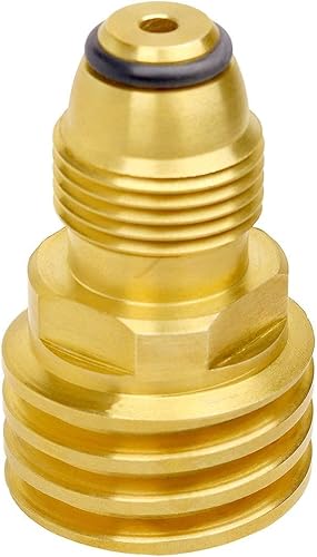 Miniatura 3 de ANPTGHT Adaptador universal de tanque de propano antiguo a nuevo convierte la válvula de servicio de tanque POL LP a QCC1Tipo 1 manguera o regulador