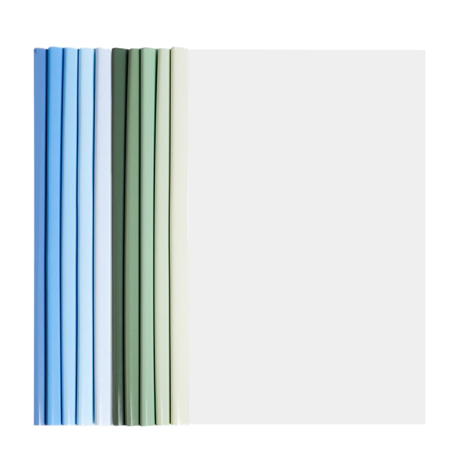 Clear A4 Sliding Bar Binder, 10pcs Plastic A4 Sliding Bar Binder, Transparent Slide Folders Plastic With Sliding Bar, Folder Slider, For Office File Documents Organizer (Green+Blue)