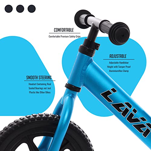 Lava Sport Balance Bike-Lightweight Aluminium Toddler Bike For 2, 3, 4, And 5 Year Old Boys And Girls - No Pedal Bikes For Kids With Adjustable Handlebar And Seat, Eva Tires-Training Bike (Fuji Blue) #TOP2