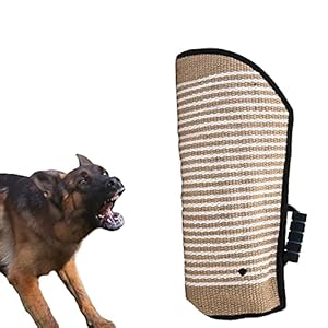 Morezi Dog Bite Sleeve Training Large Dogs, Strong Jute Training Equipment, Fit Pit Bull German Shepherd K9, Puppy Young Dogs Safe Padded Biting Playing Tugging Toy for Either Arm - Black Morezi Dog Bite Sleeve Training Large Dogs Strong Jute Training Equipment Fit Pit Bull German Shepherd K9 Puppy Young Dogs Safe Padded Biting Playing Tugging Toy for Either Arm Black