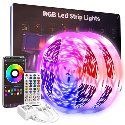 100 FT Led Lights for Bedroom, Music Synchronized RGB Bluetooth LED Lights