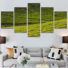 SIGNWIN 5 Panel Canvas Wall Art Greenlands for...