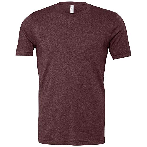 Bella Canvas Adults Unisex Heather CVC Short Sleeve T-Shirt (2XL) (Heather Maroon)