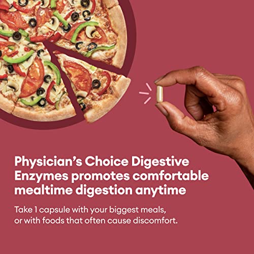 Physician's CHOICE Digestive Enzymes - Multi Enzymes, Bromelain, Organic Prebiotics & Probiotics for Digestive Health & Gut Health - Bloating & Meal Time Discomfort - Dual Action - All Diets - 60 CT - Image 7