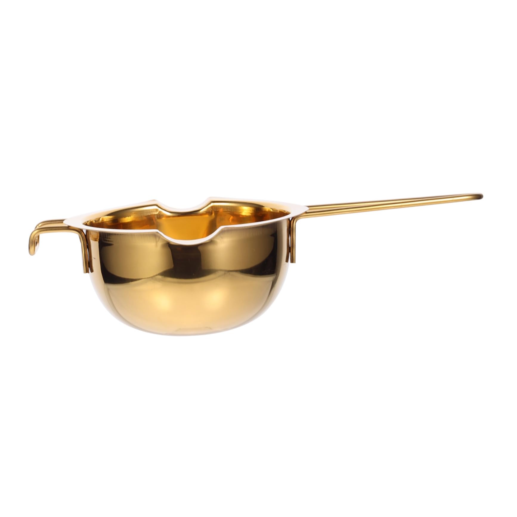HOLIDYOYO 1pc Stainless Steel Melting Pot Dual Pour Spouts Efficient Chocolate Heating Bowl for Melting Butter Cheese and Candy Safe Design Extended Handle Baking Tool for Kitchen Use