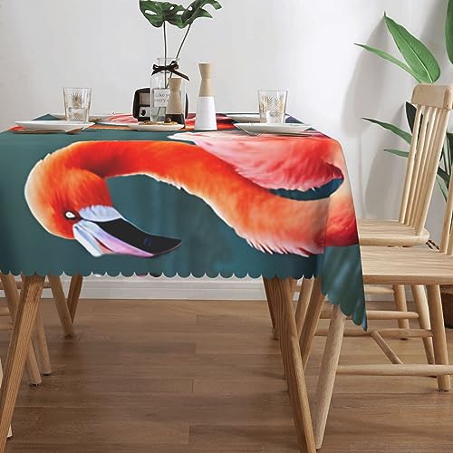 Nappe flamants roses pour table basse et café décorative 137x183 - 4