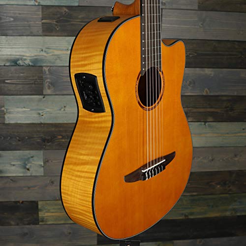 Image of Yamaha NCX1FM NT Acoustic-Electric Nylon-String Classical Guitar With Flame Maple Back and Sides, Natural