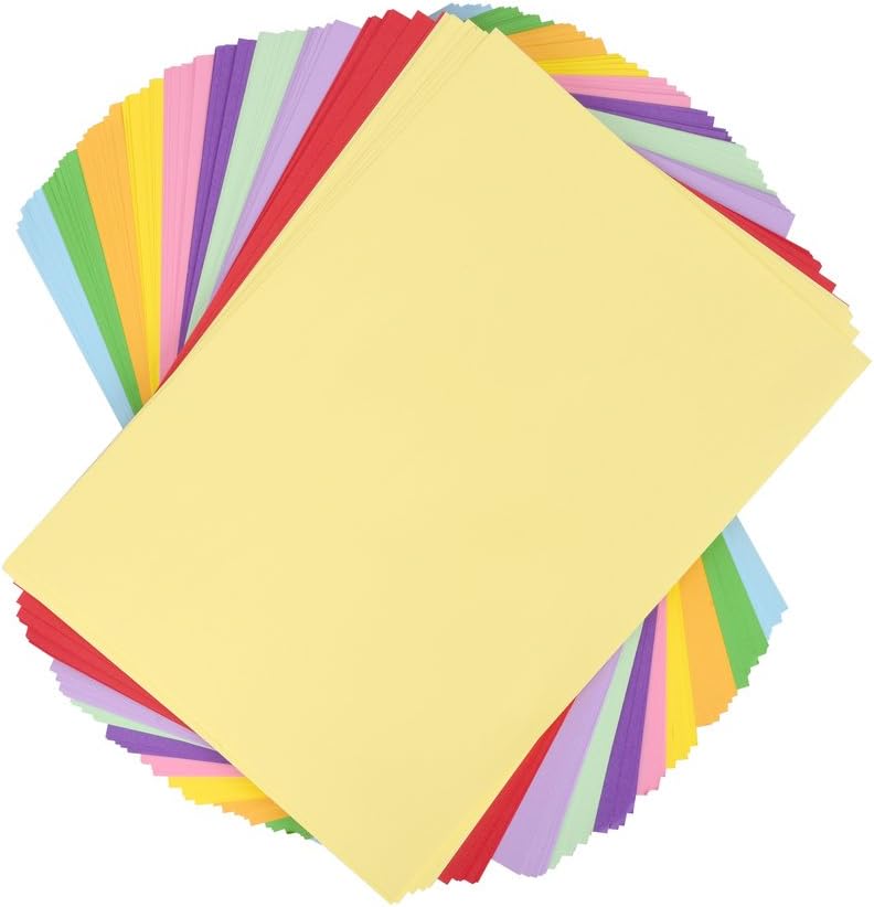 Craft paper, construction paper set, A4, assorted colours, 100 sheets