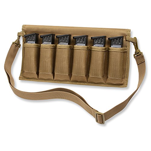 Orca Tactical Gun Pistol Magazine Storage Pouch 12 Single And 6 Double Stack Ammo Mag Holder (Pouch Only) (Black) #TOP2