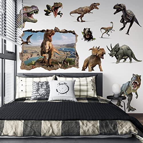 Vinilos decorativos de dinosaurios 10 piezas miniatura 1