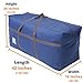 Large Blue Duffel Storage Bag - Premium-Quality Heavy Duty 600D Polyester Oxford Cloth with Handles and Reinforced Seams - 45