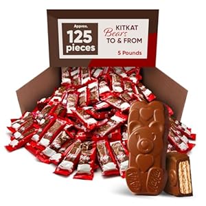 Milk Chocolate Wafer Snack Size Bears (5Lb, Approx. 125 Pieces) – Bulk Valentine’s Day Candy for Parties, Gifts, and Celebrations