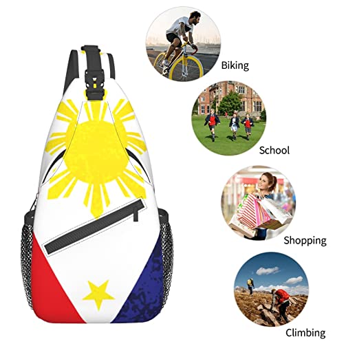 Mochila bandolera unisex estilo bandera filipina miniatura 7