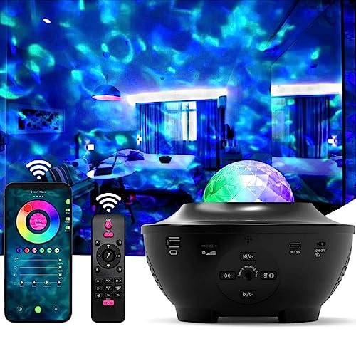 Galaxy Projector Light + Star Projector For Bedroom, Galaxy Light, Galaxy Lights For Bedroom With Remote Control Smart Wi-Fi App, Bluetooth/Music Speaker & Voice Control, Gift Usb Star Lights For Car #TOP16