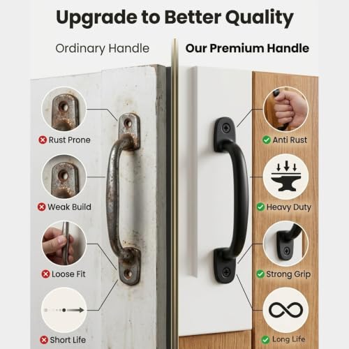 Image of Mix&Match 4inch Drawer Handle Black Matte Finish Pull Knob Pack of 6
