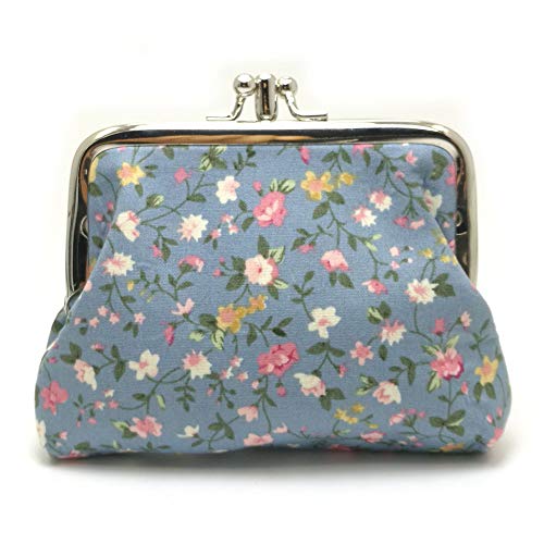 Sanxiner Monederos con hebilla floral, estilo vintage, con cierre de beso, 08, Talla única
