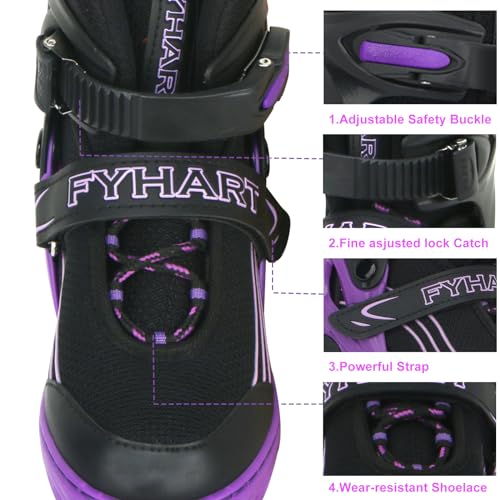 MGYZM Inliner für Kinder, größenverstellbare Inline Skates für Kinder, Erwachsene Mädchen und...