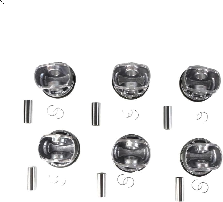 6-Piece Piston Rings Kit STD 84mm Compatible with N55B30 N55B30A Engines for F21 F30 F10 X3 X4 X5 X6 Models 2010-2017