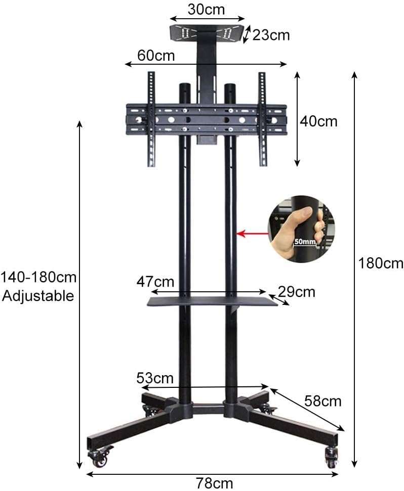 Soporte móvil para TV con ruedas y montaje miniatura 2