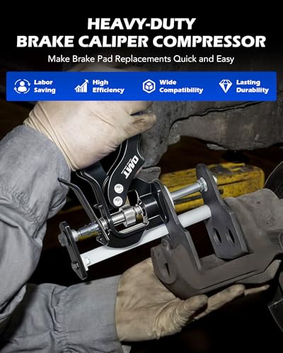 Image of Orion Motor Tech Single Dual Quad Piston Brake Caliper Compressor, Brake Piston Compressor Tool Set for Brake Pad Replacement, Disc Brake Caliper Tool Compatible with Most Cars & Trucks, Black