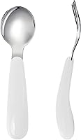 Vista 6 de VANRA Juego de 2 piezas de tenedor y cuchara para niños pequeños con estuche de viaje de acero inoxidable 18/8, cubiertos para niños, cubiertos