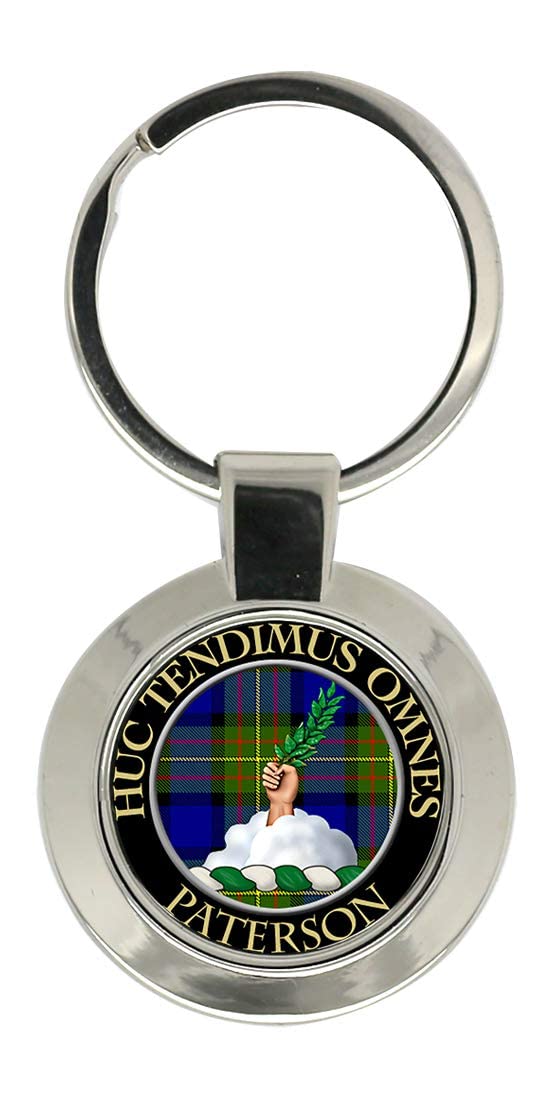 Giftshop Uk Silver Colored Metal Paterson Scottish Clan Key Ring