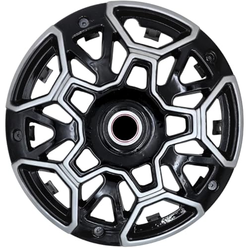 Image of Wheel Rim Cover for Mahindra Bolero 2024 NEO 15 Inch Black Silver Wheel Cap (Available in 15 Inch) (Set of 4 Pcs) (Press Fitting) Model- Bolero 2024 (Black & Silver)