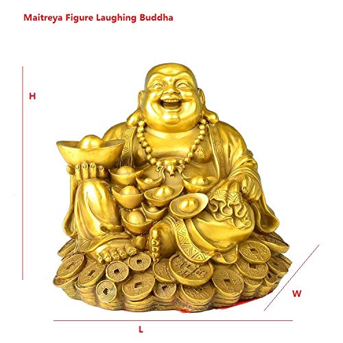 Estatua de Buda Riente de Latón para Decoración de Escritorio miniatura 2
