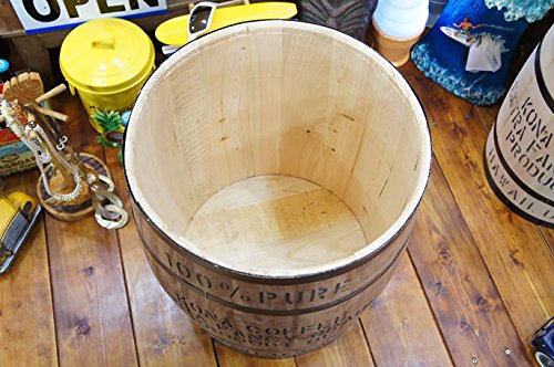 Amazon.co.jp: 【ハワイアン雑貨】 コナコーヒー木樽 (茶) L
