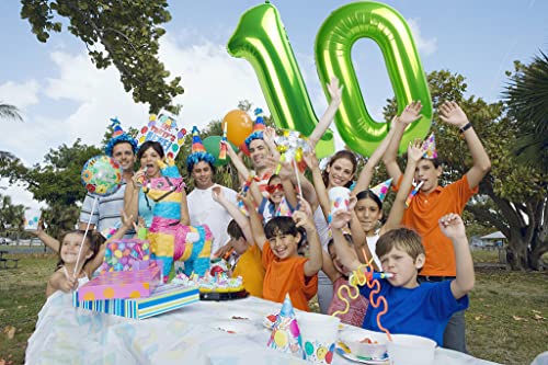 Image of 2 Balloon Numbers, 40In Green Balloons for Party Birthday Decorations | Eye-catching Appearance, Perfect Decorative Centerpieces, Convenient Self-sealing Structure, Widely for Various Occasions