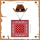 LaVenty Braunrot Katzen Cowboy Hut Cowboyhut für Katzen Bandana Mini Haustier Cowboy kostüm für Halloween Party Dekoration