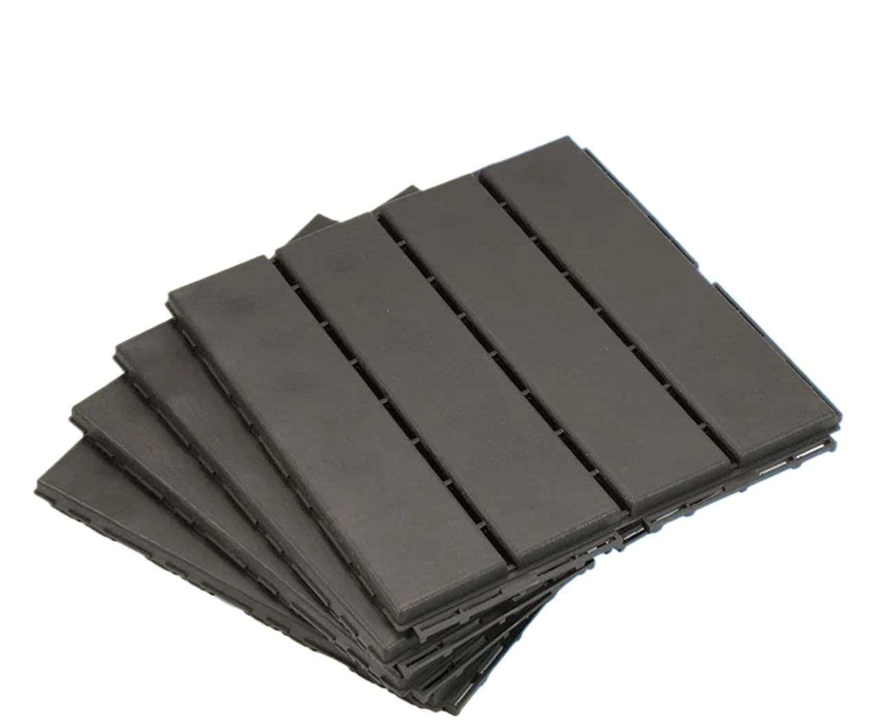 Kit di 10 pezzi pavimentazione in legno e plastica for balconi, impermeabile, for esterni Per la pavimentazione esterna(D-10pcs)